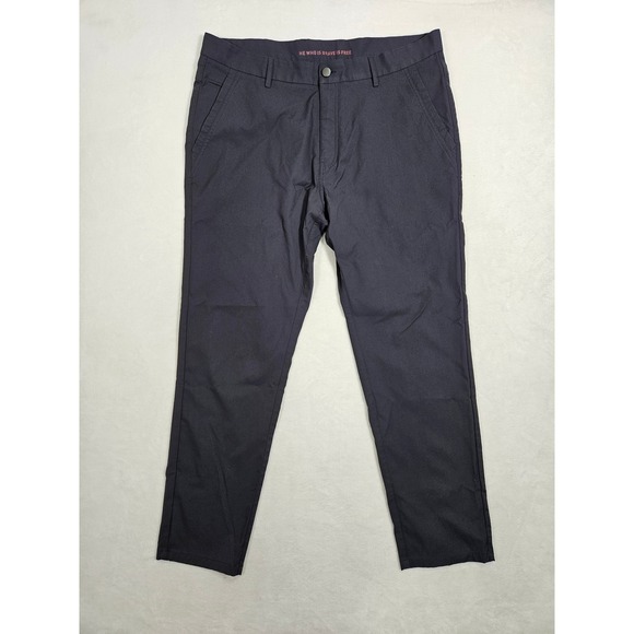 Marcus Pierce Other - Marcus Pierce Mens Navy Tech Chino Pants W36 L30 Tapered Performance Trousers